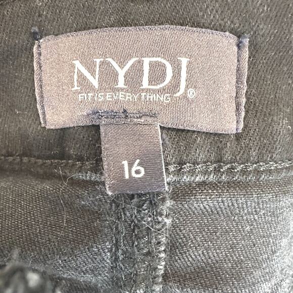 NYDJ Marilyn Lift Tuck Technology Straight Jeans Black 16 - Picture 13 of 13